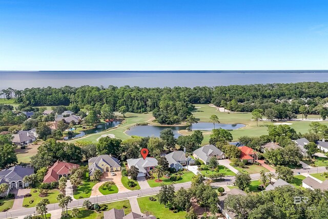 36 Lagoon Dr, Gulf Shores, AL 36542 - bird's eye view with golf course view, a residential view, and a water view