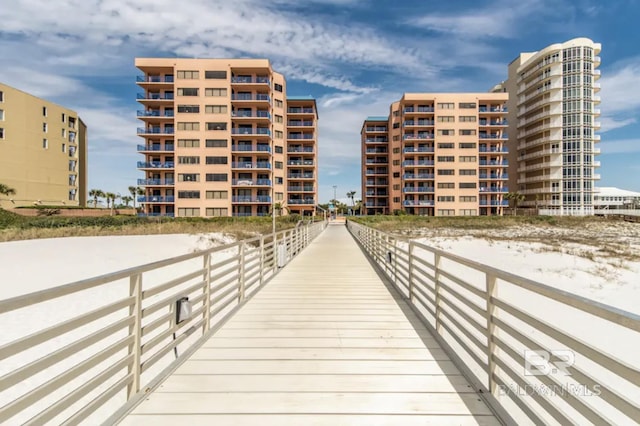 view of dock area