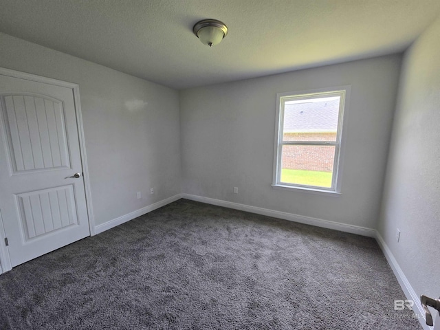 23035 Ridgewood Dr, Robertsdale, AL 36567 - empty room with dark colored carpet and a textured ceiling