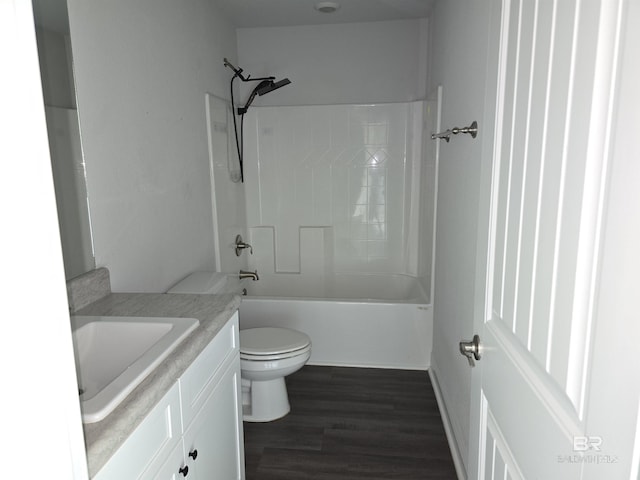 23035 Ridgewood Dr, Robertsdale, AL 36567 - full bath with vanity, bathing tub / shower combination, and wood finished floors