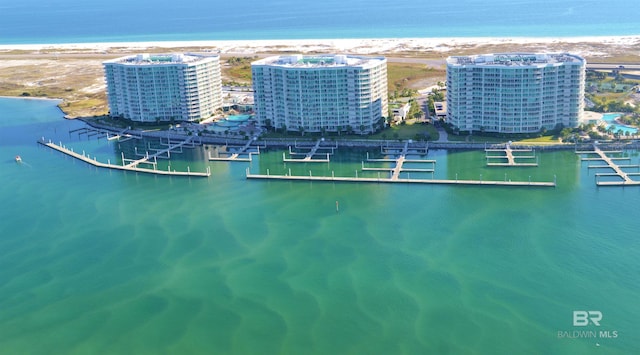 28107 Perdido Beach Blvd Unit D 503, Orange Beach, AL 36561 - birds eye view of property with a view of city and a water view