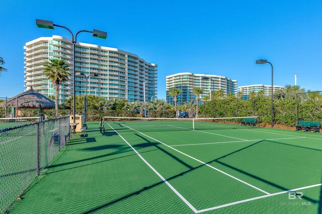 28107 Perdido Beach Blvd Unit D 503, Orange Beach, AL 36561 - view of tennis court with fence