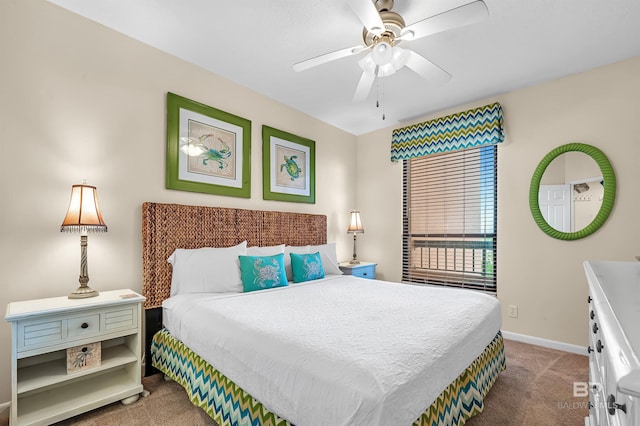 25250 Perdido Beach Blvd Unit 904E, Orange Beach, AL 36561 - bedroom with baseboards, carpet flooring, and ceiling fan