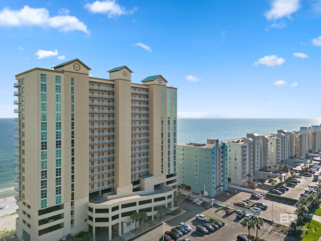 view of property with a water view
