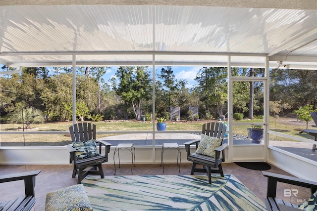 sunroom / solarium with plenty of natural light