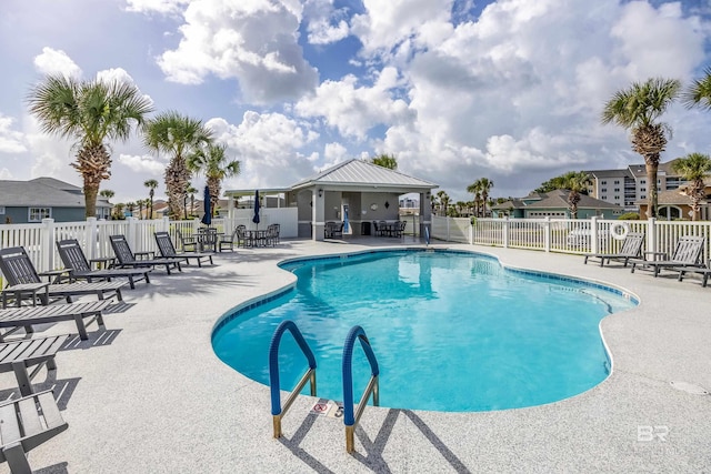 view of pool with a patio area