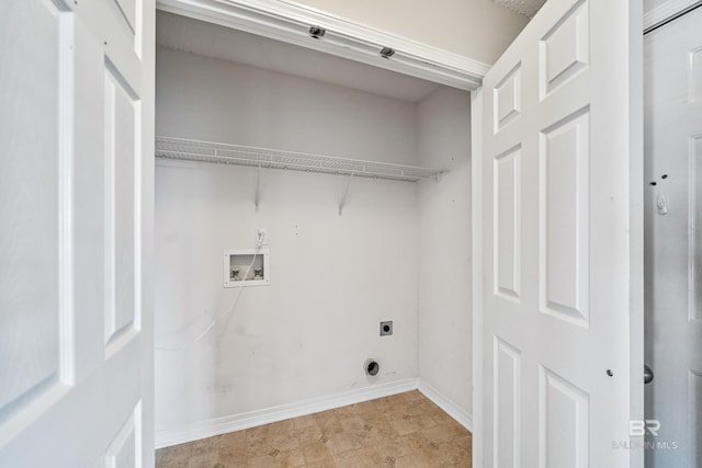 laundry room featuring hookup for a washing machine and hookup for an electric dryer