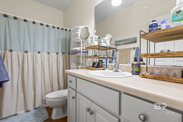 full bath with toilet and vanity