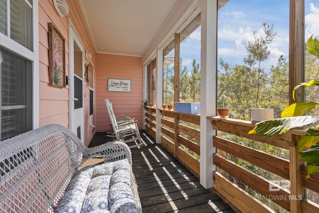 view of sunroom