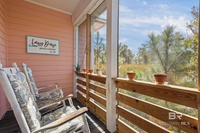 view of sunroom