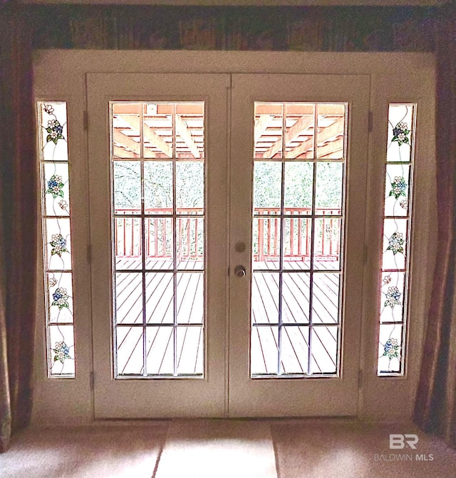 entryway with french doors