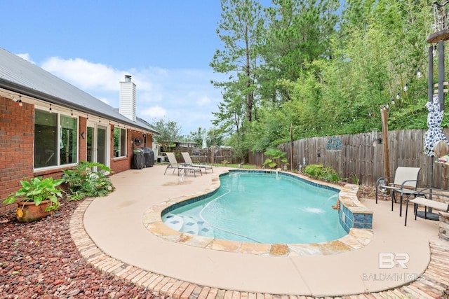 25391 Monarch Ct, Loxley, AL 36551 - view of swimming pool with a patio area and a fenced backyard
