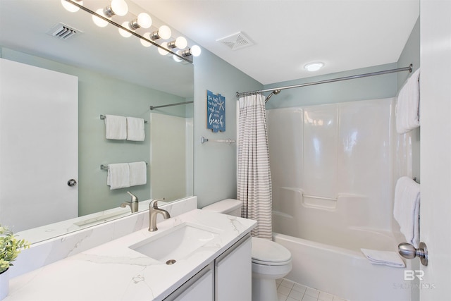 24900 Perdido Beach Blvd Unit 1506, Orange Beach, AL 36561 - full bathroom featuring toilet, vanity, shower / tub combo, and tile patterned flooring