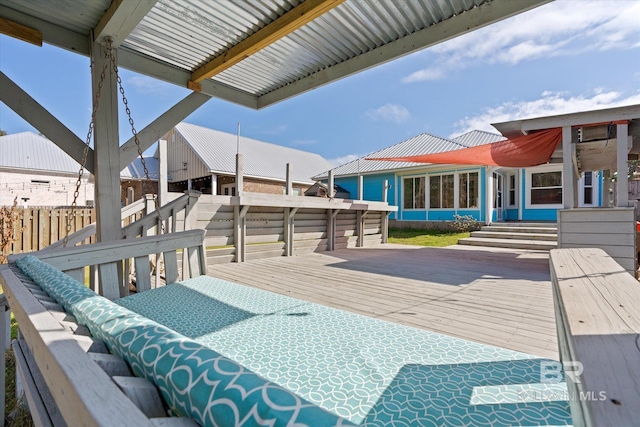 26715 Terry Cove Dr, Orange Beach, AL 36561 - wooden deck with fence