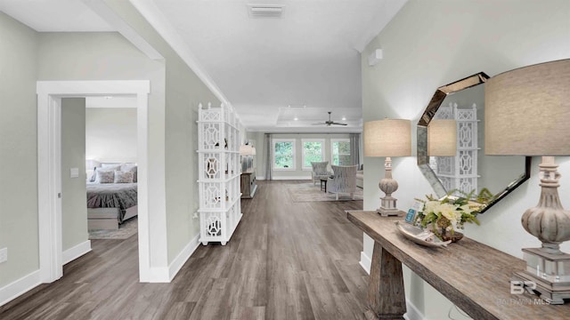 11529 Thistledown Loop, Spanish Fort, AL 36527 - hall with wood finished floors and baseboards