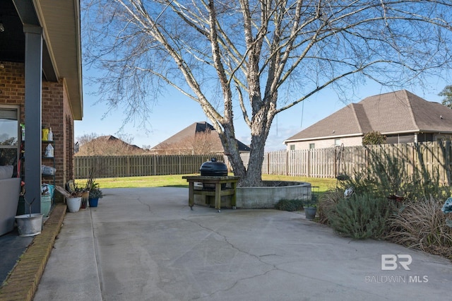 view of patio / terrace with a fenced backyard