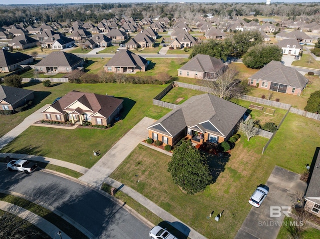 drone / aerial view with a residential view