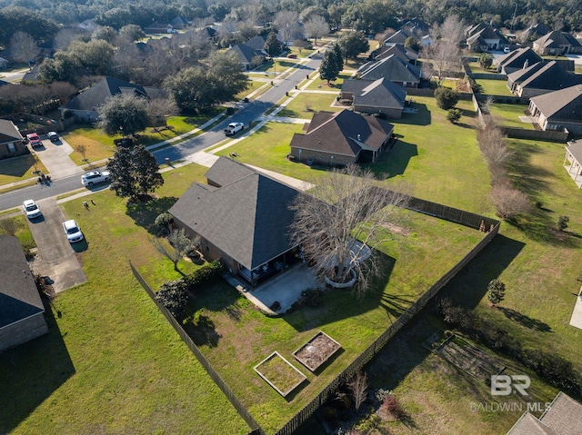 drone / aerial view featuring a residential view