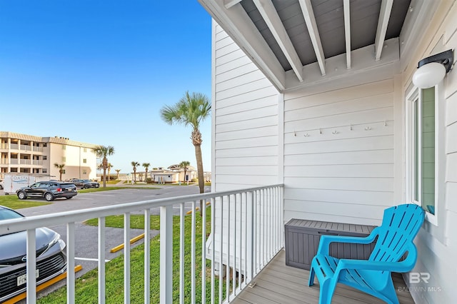balcony featuring a residential view