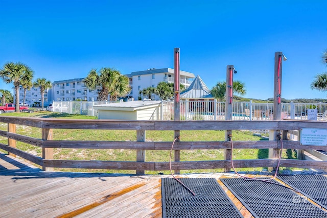 exterior space featuring fence