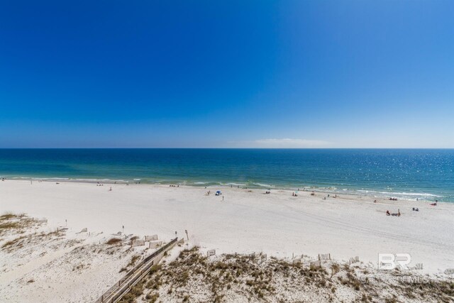 water view with a view of the beach