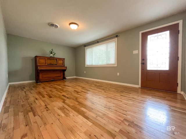 entryway with light wood-type flooring