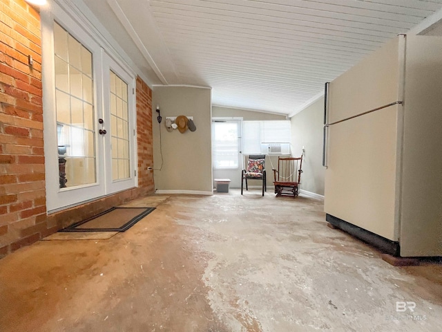 interior space with lofted ceiling