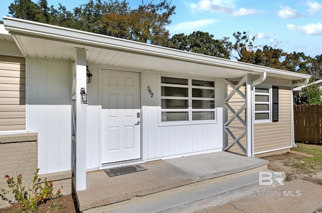 view of doorway to property