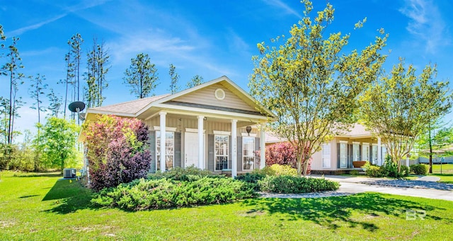 neoclassical / greek revival house with a front lawn