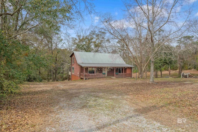 view of front of house with covered porch