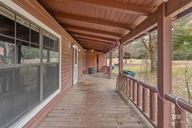 view of wooden terrace