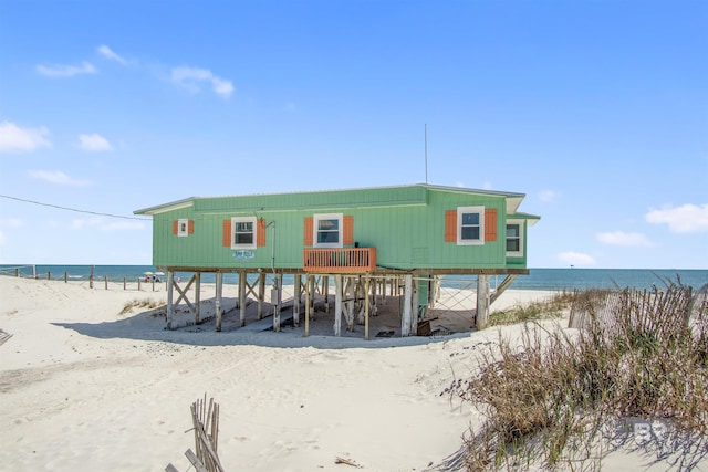 2816 Ponce De Leon Ct, Gulf Shores, AL 36542 - rear view of property with a water view and a beach view