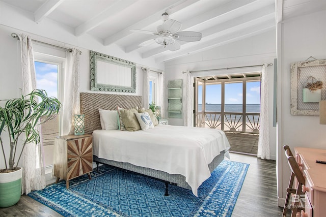 2816 Ponce De Leon Ct, Gulf Shores, AL 36542 - bedroom featuring multiple windows, access to exterior, and wood finished floors