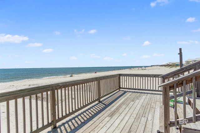 2816 Ponce De Leon Ct, Gulf Shores, AL 36542 - wooden deck featuring a water view and a beach view