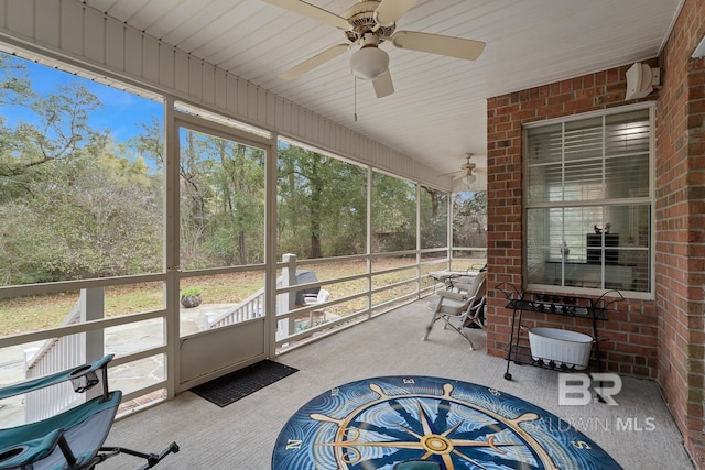 view of sunroom / solarium