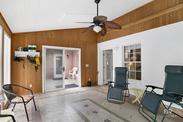 view of patio / terrace featuring a ceiling fan