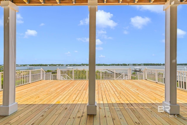 1328 W Lagoon Ave, Gulf Shores, AL 36542 - wooden deck with a water view