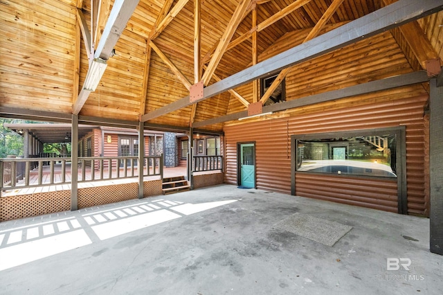 view of horse barn