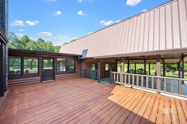 view of wooden terrace