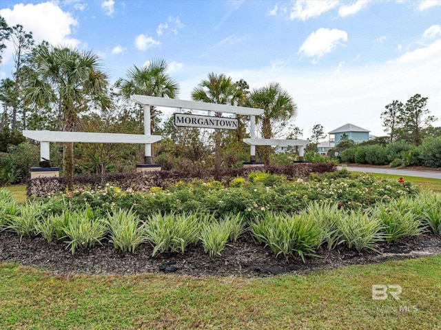 view of community sign