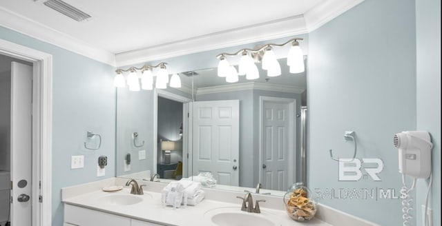375 Beach Club Trl Unit A1704, Gulf Shores, AL 36542 - full bathroom featuring ornamental molding and double vanity