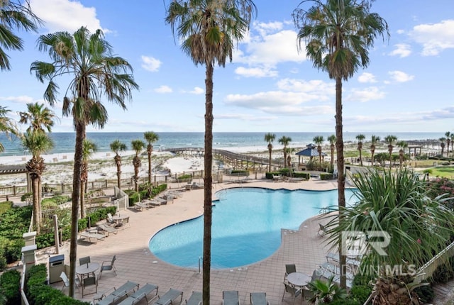 375 Beach Club Trl Unit A1704, Gulf Shores, AL 36542 - community pool featuring view of water and beach and a patio