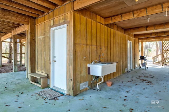 miscellaneous room featuring a sink and visible vents