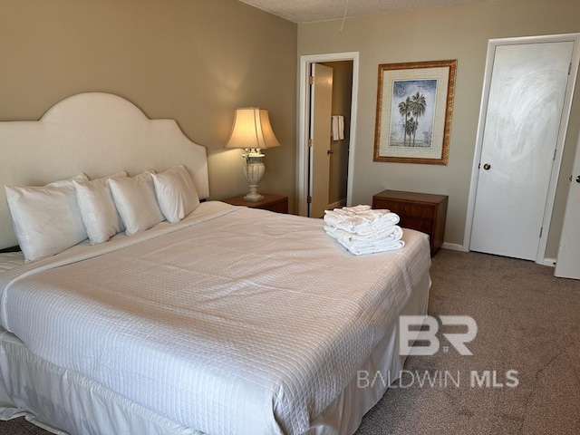 bedroom featuring carpet flooring