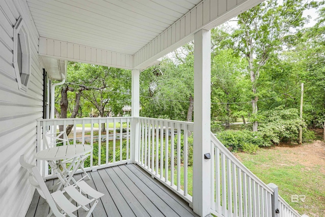9581 S Bay Rd, Foley, AL 36535 - wooden terrace with covered porch