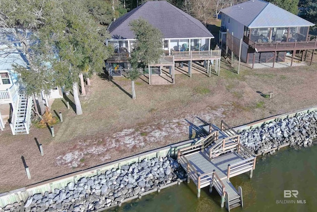 9581 S Bay Rd, Foley, AL 36535 - birds eye view of property with a water view