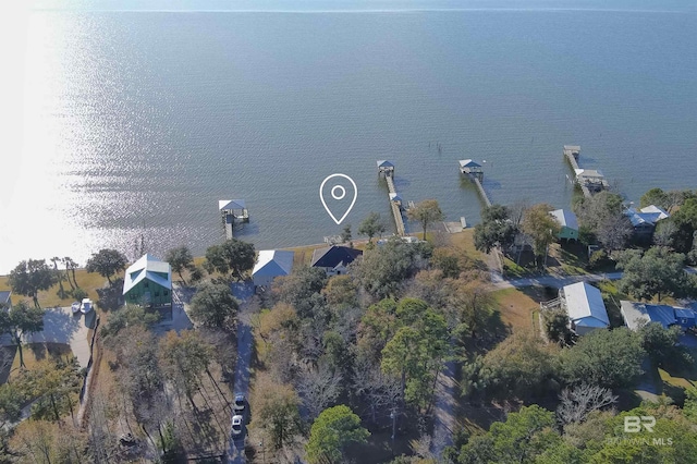 9581 S Bay Rd, Foley, AL 36535 - birds eye view of property featuring a water view