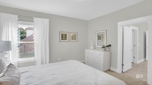 view of carpeted bedroom