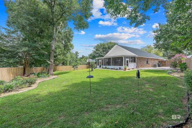 11097 Pontchartrain Loop, Daphne, AL 36526 - fenced backyard with a sunroom