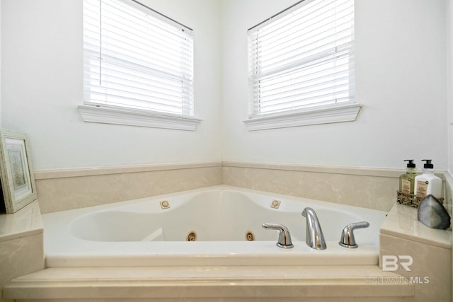 bathroom with a bathing tub